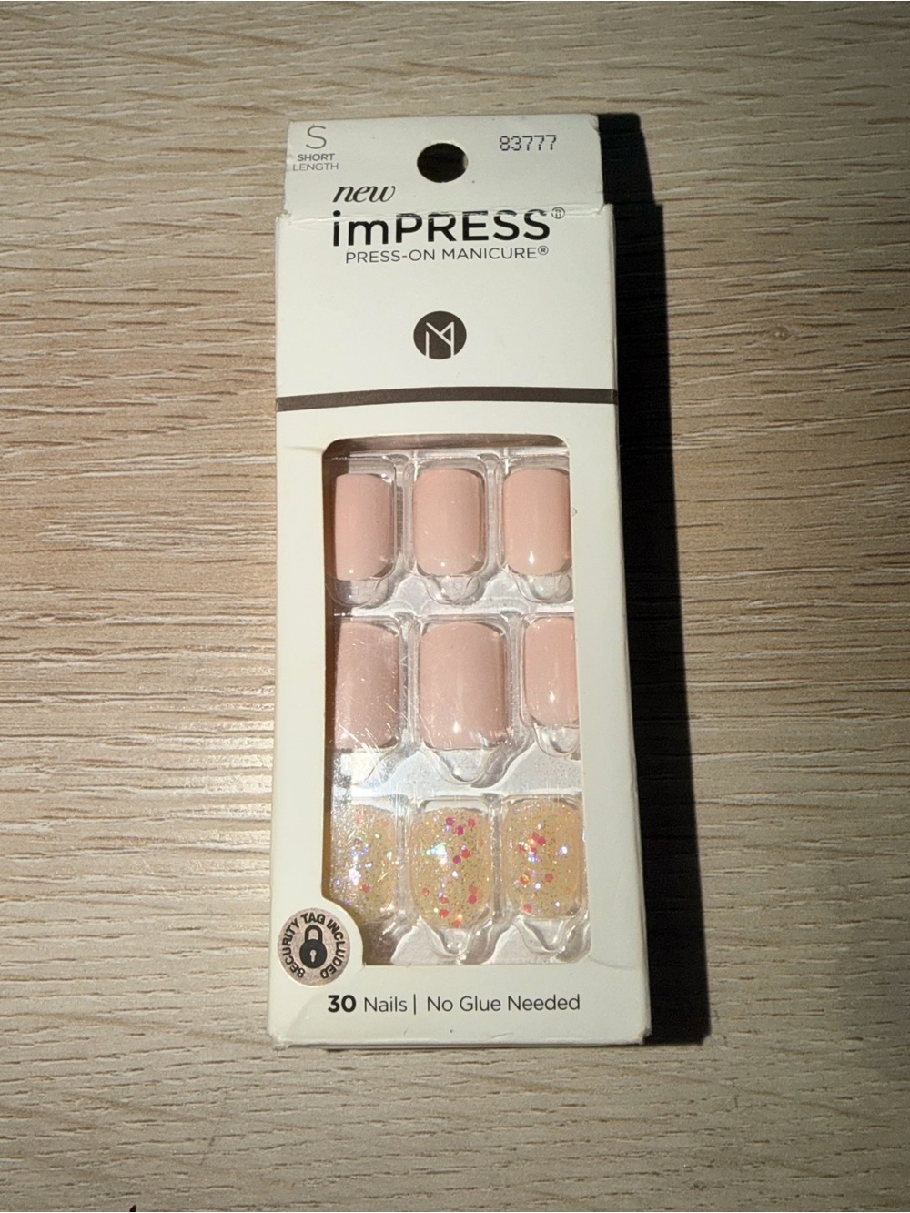 imPRESS Nude Pink & Glitter Press-On Manicure - 30 Nails